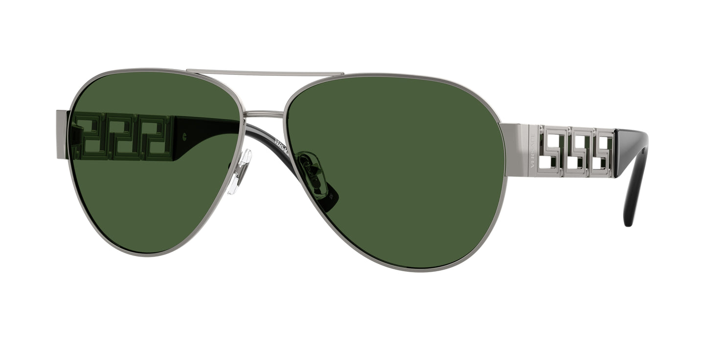 Versace VE2289 Pilot Sunglasses  100071-Gunmetal 61-145-13 - Color Map Grey