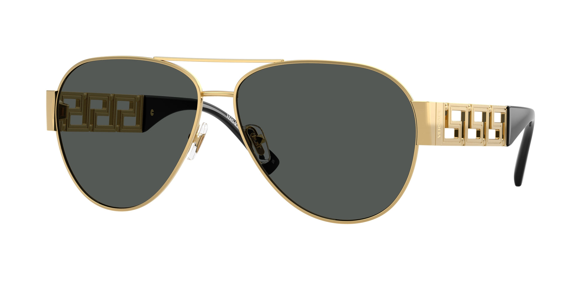 Versace VE2289 Pilot Sunglasses  100287-Gold 61-145-13 - Color Map Gold