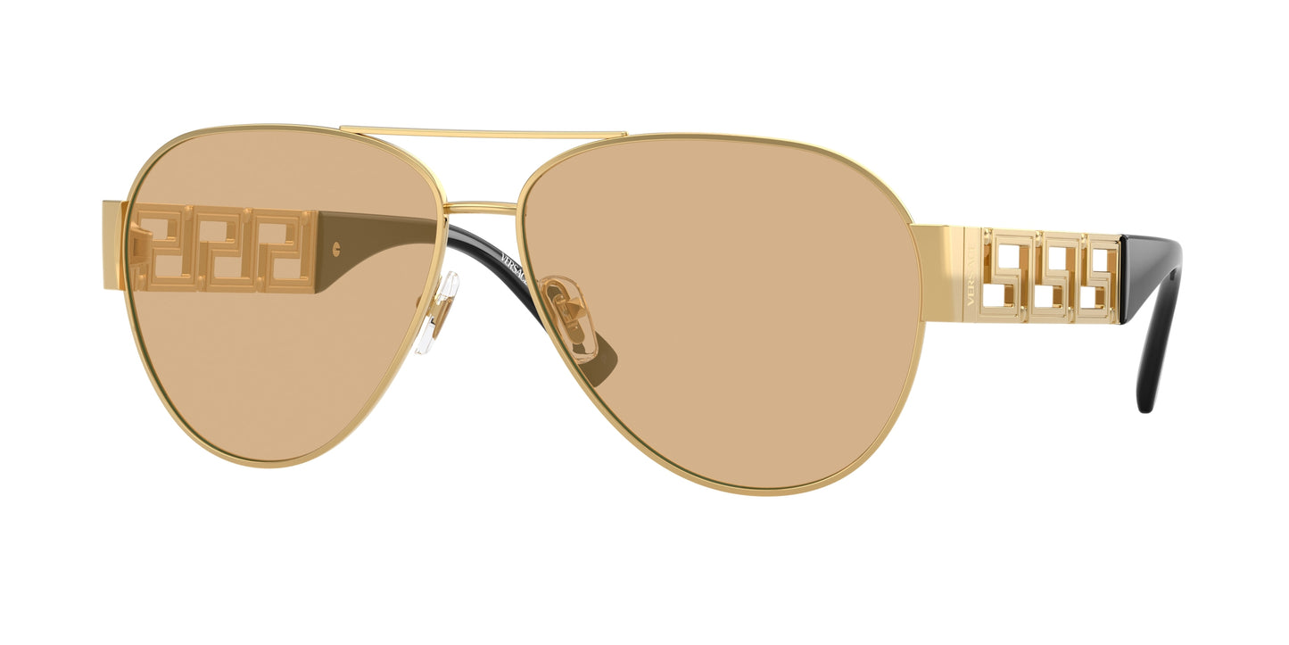 Versace VE2289 Pilot Sunglasses  1002D8-Gold 61-145-13 - Color Map Gold