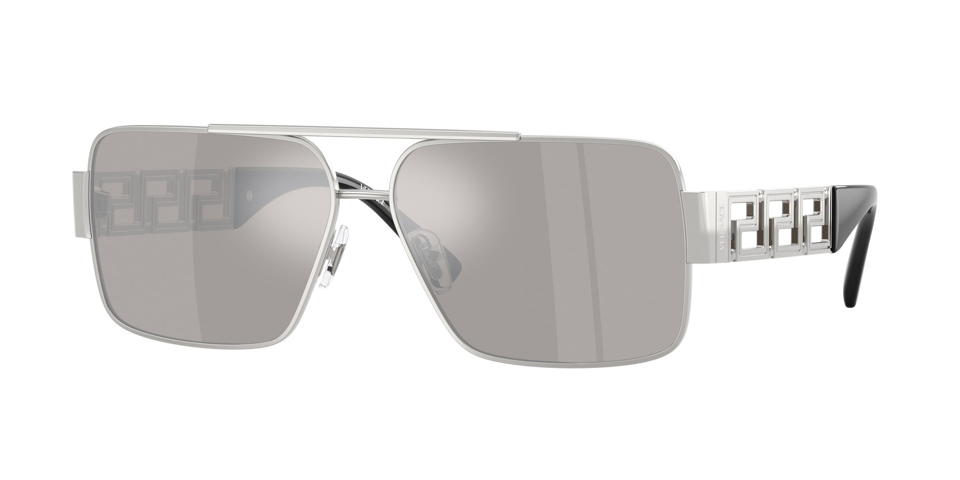 Versace VE2290 Rectangle Sunglasses  10016G-Silver 61-145-13 - Color Map Silver