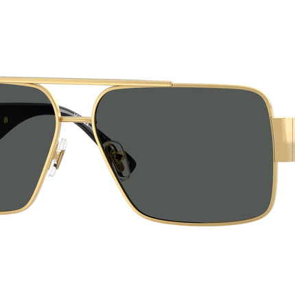 Versace VE2290 Rectangle Sunglasses  100287-Gold 61-145-13 - Color Map Gold