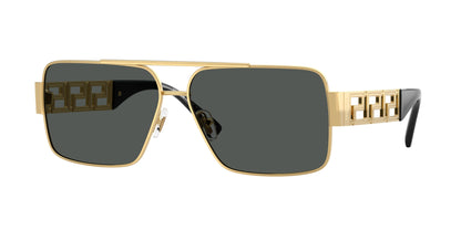 Versace VE2290 Rectangle Sunglasses  100287-Gold 61-145-13 - Color Map Gold
