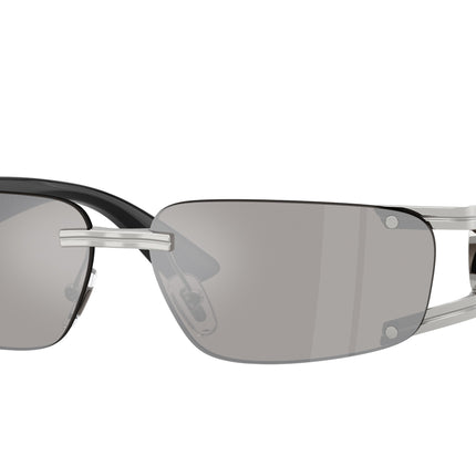 Versace VE2291 Rectangle Sunglasses  10016G-Silver 59-115-13 - Color Map Silver