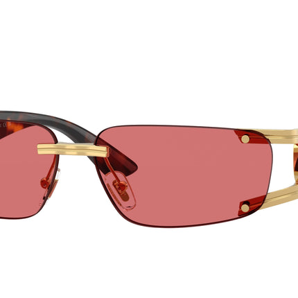 Versace VE2291 Rectangle Sunglasses  100275-Gold 59-115-13 - Color Map Gold