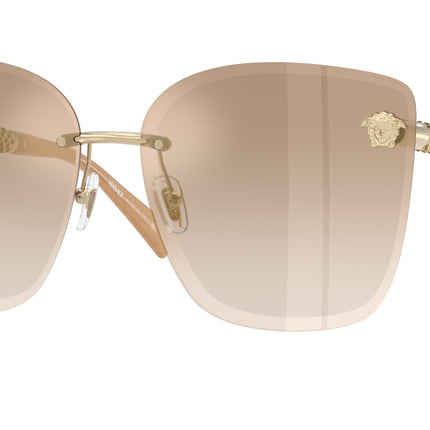 Versace VE2292B Cat Eye Sunglasses  12625A-Pale Gold 64-140-15 - Color Map Gold