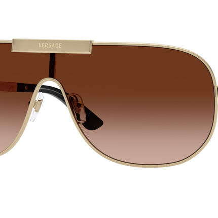 Versace VE2293 Irregular Sunglasses  125213-Pale Gold 0-140-140 - Color Map Gold