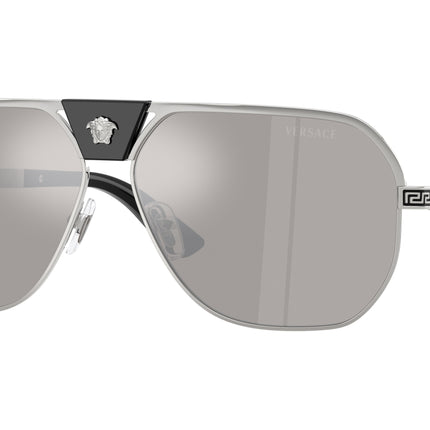 Versace VE2294 Square Sunglasses  10006G-Silver 61-145-12 - Color Map Silver