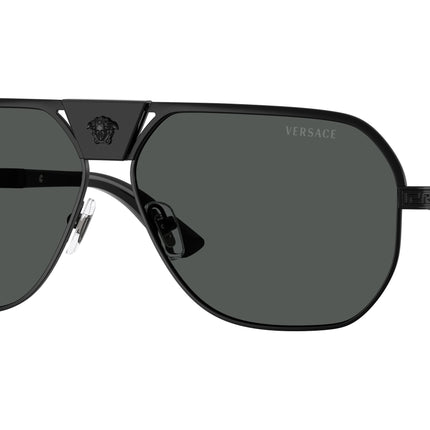 Versace VE2294 Square Sunglasses  126187-Matte Black 61-145-12 - Color Map Black