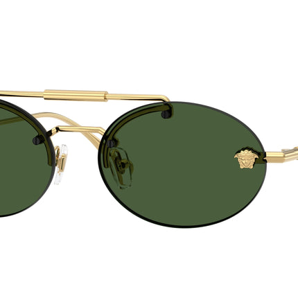 Versace VE2295 Oval Sunglasses  100271-Gold 56-145-16 - Color Map Gold