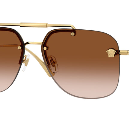 Versace VE2296 Square Sunglasses  100213-Gold 60-145-14 - Color Map Gold