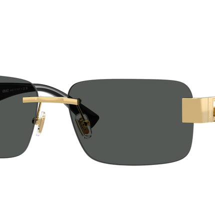 Versace VE2298 Rectangle Sunglasses  100287-Gold 58-145-15 - Color Map Gold