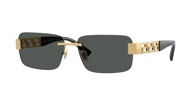 Versace VE2298 Rectangle Sunglasses  100287-Gold 58-145-15 - Color Map Gold