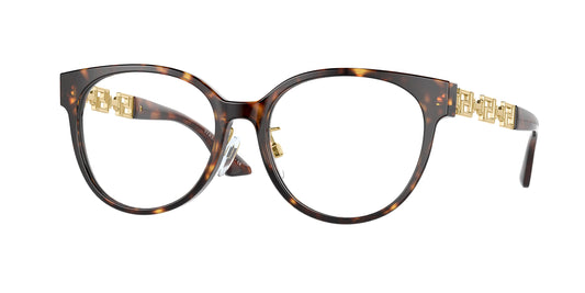 Versace VE3302D Phantos Eyeglasses  108-Havana 54-140-17 - Color Map Brown