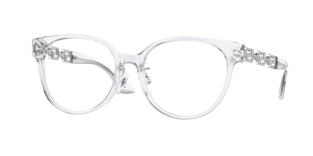 Versace VE3302D Phantos Eyeglasses  148-Crystal 54-140-17 - Color Map Transparent