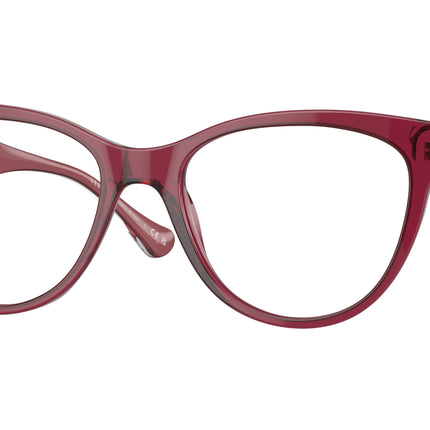 Versace VE3304 Cat Eye Eyeglasses  5357-Transparent Red 51-140-18 - Color Map Red