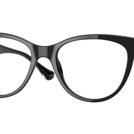 Versace VE3304 Cat Eye Eyeglasses  GB1-Black 53-140-18 - Color Map Black