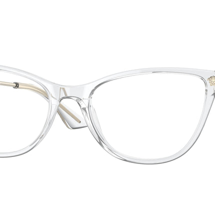 Versace VE3309 Cat Eye Eyeglasses  148-Crystal 54-140-18 - Color Map Transparent