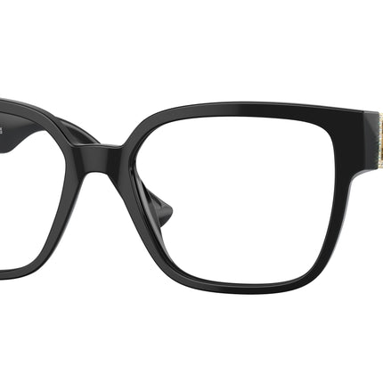 Versace VE3329B Square Eyeglasses  GB1-Black 54-145-17 - Color Map Black