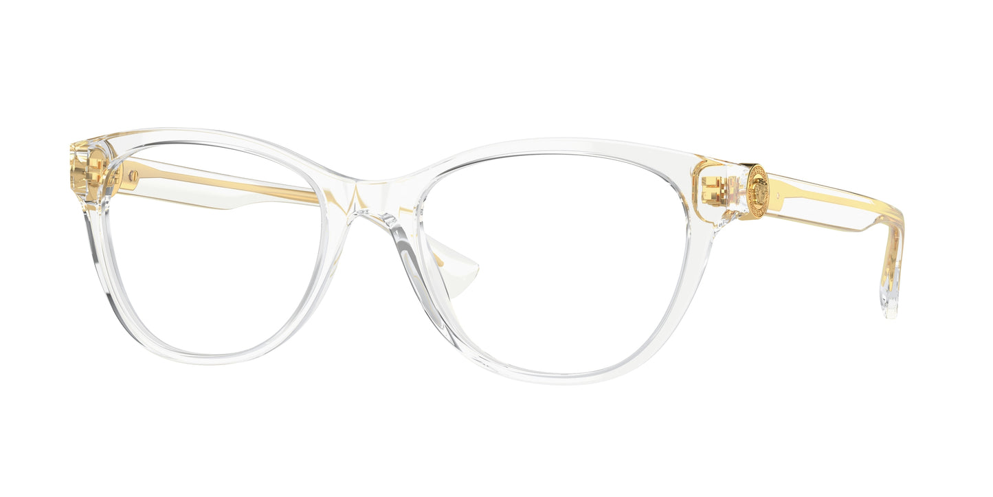 Versace VE3330 Cat Eye Eyeglasses  148-Crystal 55-145-19 - Color Map Transparent