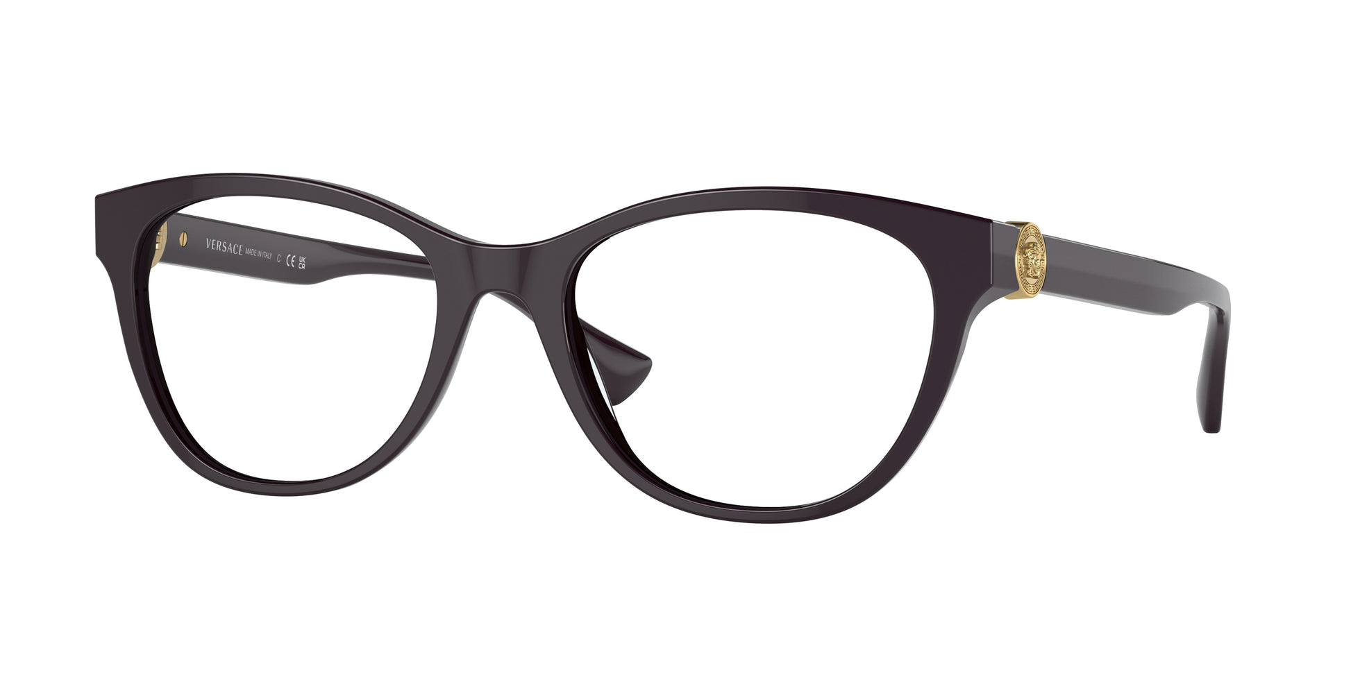 Versace VE3330 Cat Eye Eyeglasses  5386-Plum 53-145-19 - Color Map Violet