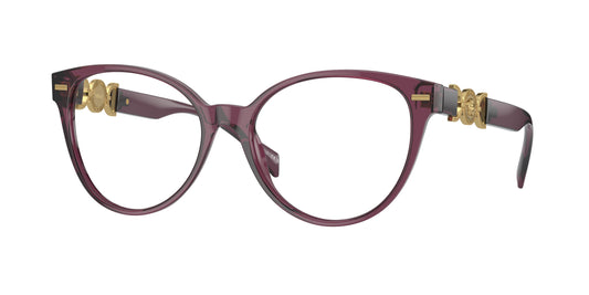 Versace VE3334 Cat Eye Eyeglasses  5220-Transparent Violet 53-140-17 - Color Map Violet