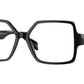 Versace VE3337 Square Eyeglasses  GB1-Black 55-140-15 - Color Map Black