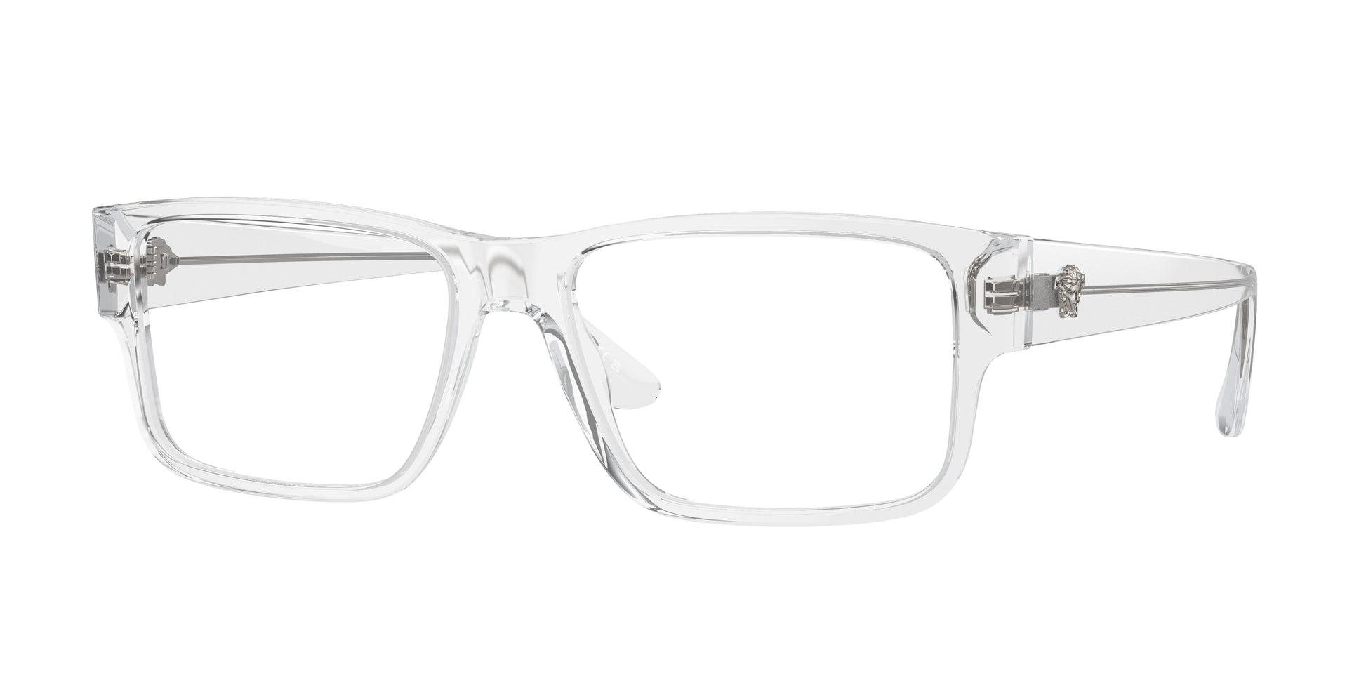 Versace VE3342 Rectangle Eyeglasses  148-Crystal 57-150-17 - Color Map Transparent
