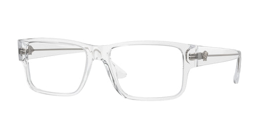 Versace VE3342 Rectangle Eyeglasses  148-Crystal 57-150-17 - Color Map Transparent