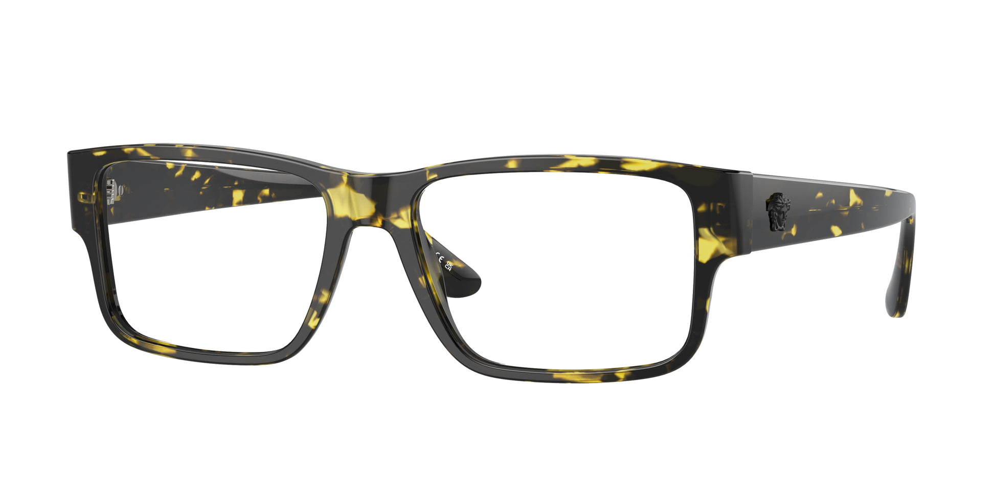 Versace VE3342 Rectangle Eyeglasses  5428-Havana 55-150-17 - Color Map Tortoise