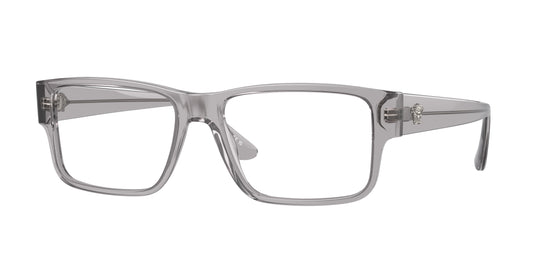 Versace VE3342 Rectangle Eyeglasses  593-Grey Transparent 55-150-17 - Color Map Grey