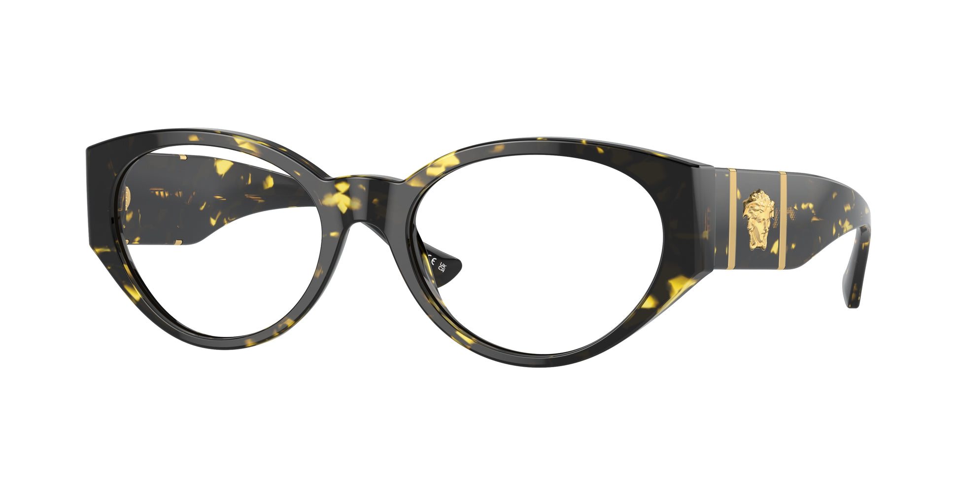 Versace VE3345 Oval Eyeglasses  5428-Havana 54-140-18 - Color Map Tortoise