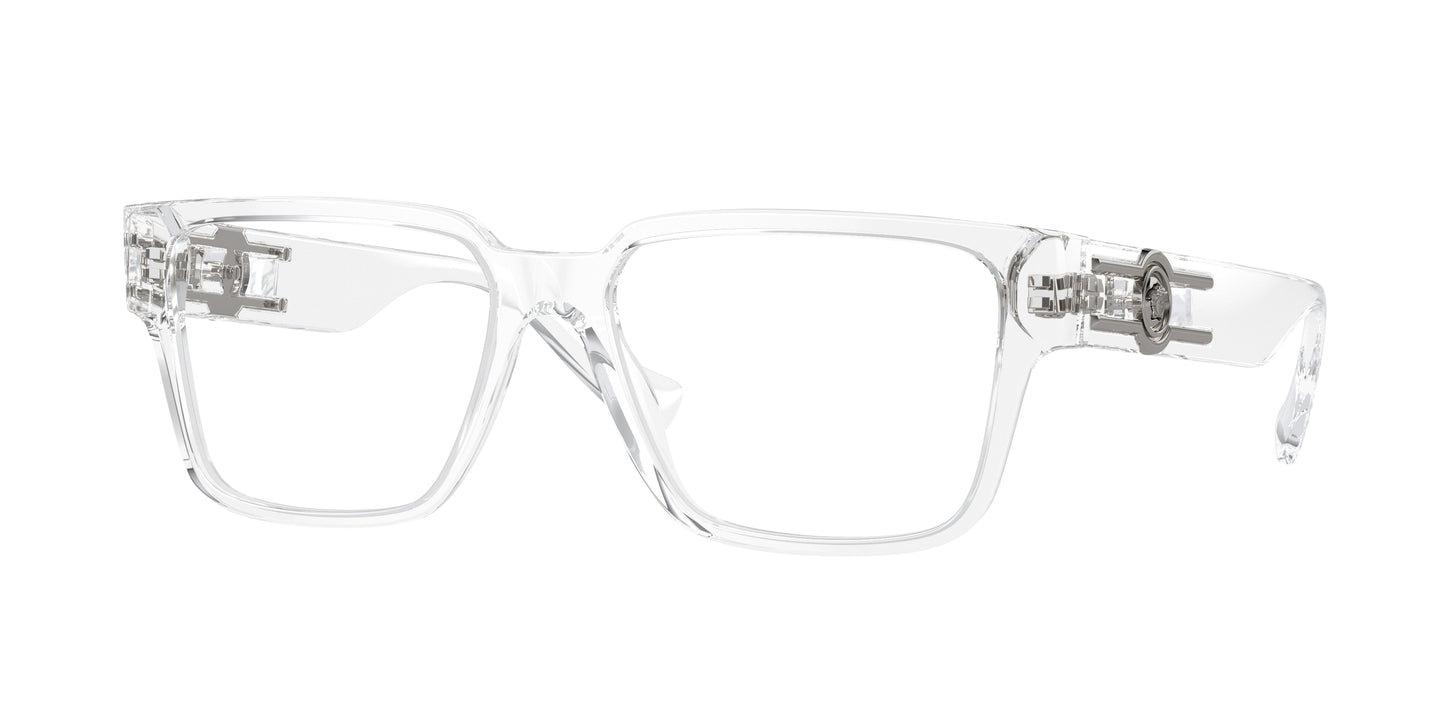 Versace VE3346 Rectangle Eyeglasses  148-Crystal 55-140-16 - Color Map Transparent