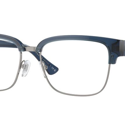 Versace VE3348 Square Eyeglasses  5292-Blue Transparent 55-150-17 - Color Map Blue