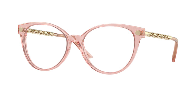 Versace VE3353F Cat Eye Eyeglasses  5323-Transparent Pink 54-145-16 - Color Map Pink