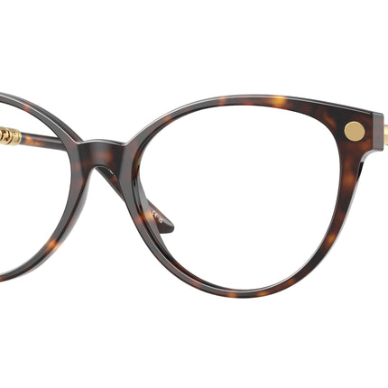 Versace VE3353 Cat Eye Eyeglasses  108-Havana 54-140-16 - Color Map Tortoise
