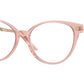 Versace VE3353 Cat Eye Eyeglasses  5323-Transparent Pink 54-140-16 - Color Map Pink