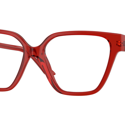 Versace VE3358BF Irregular Eyeglasses  5476-Transparent Red 54-140-16 - Color Map Red