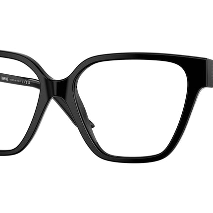 Versace VE3358BF Irregular Eyeglasses  GB1-Black 54-140-16 - Color Map Black