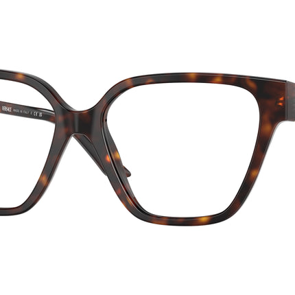 Versace VE3358B Irregular Eyeglasses  108-Havana 52-140-16 - Color Map Tortoise