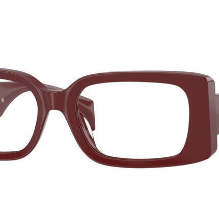Versace VE3362U Rectangle Eyeglasses  5487-Bordeaux 52-140-17 - Color Map Red