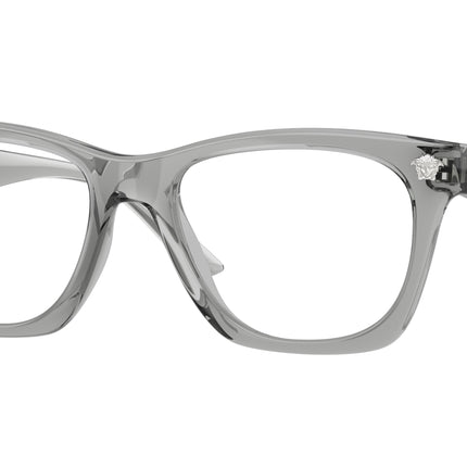 Versace VE3363U Square Eyeglasses  5496-Grey Transparent 52-145-18 - Color Map Grey