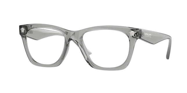 Versace VE3363U Square Eyeglasses  5496-Grey Transparent 52-145-18 - Color Map Grey