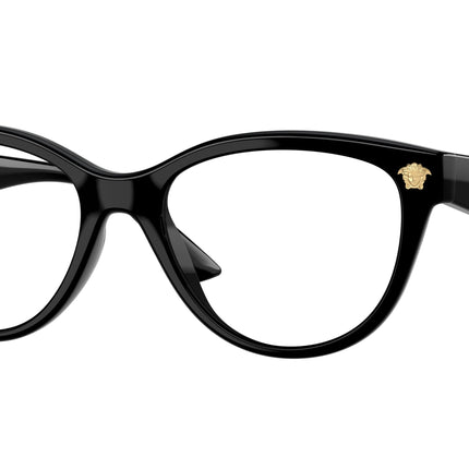Versace VE3365U Phantos Eyeglasses  GB1-Black 54-145-17 - Color Map Black