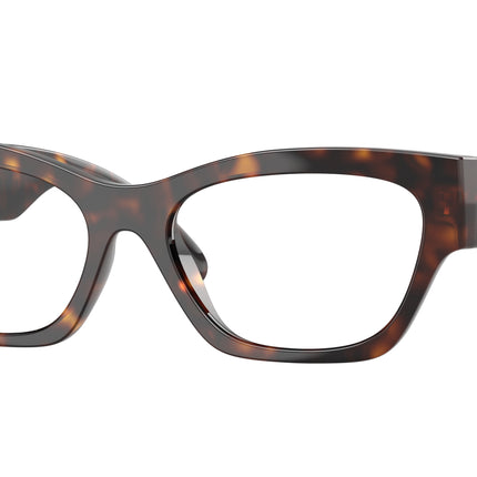 Versace VE3367U Cat Eye Eyeglasses  108-Havana 54-140-17 - Color Map Tortoise