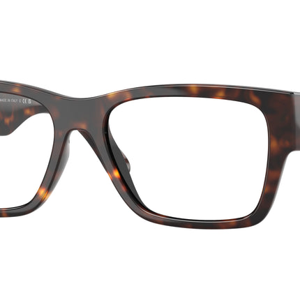Versace VE3368U Square Eyeglasses  108-Havana 55-140-17 - Color Map Tortoise
