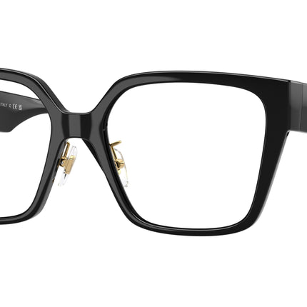 Versace VE3371D Square Eyeglasses  GB1-Black 54-145-17 - Color Map Black