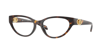Versace VE3372U Cat Eye Eyeglasses  108-Havana 54-140-17 - Color Map Tortoise