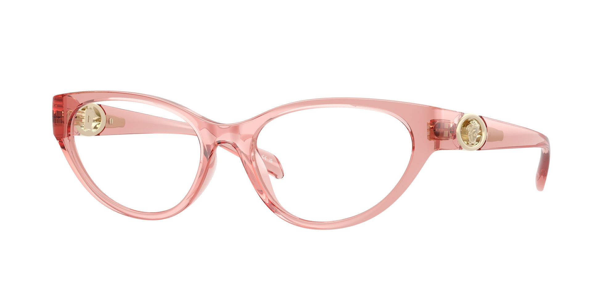 Versace VE3372U Cat Eye Eyeglasses  5322-Transparent Pink 52-140-17 - Color Map Pink