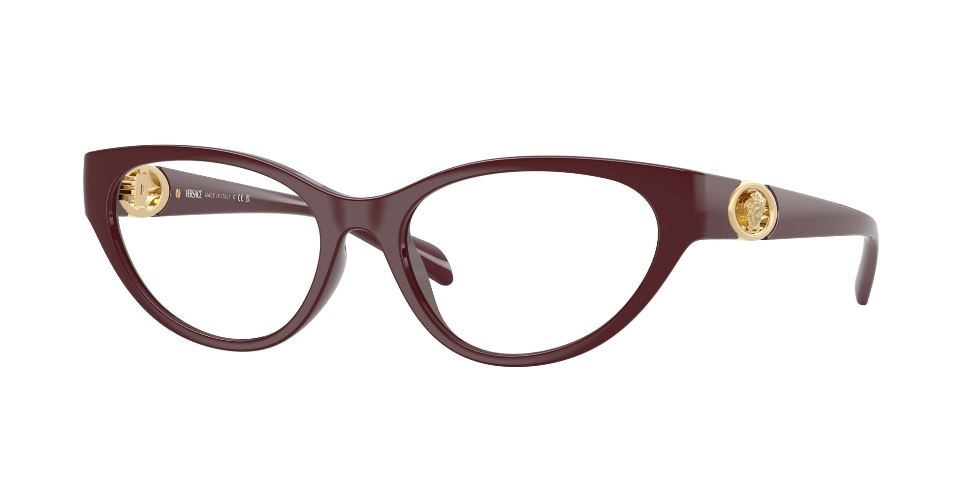Versace VE3372U Cat Eye Eyeglasses  5487-Burgundy 54-140-17 - Color Map Violet