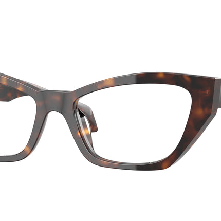 Versace VE3373U Cat Eye Eyeglasses  108-Dark Havana 54-140-17 - Color Map Brown